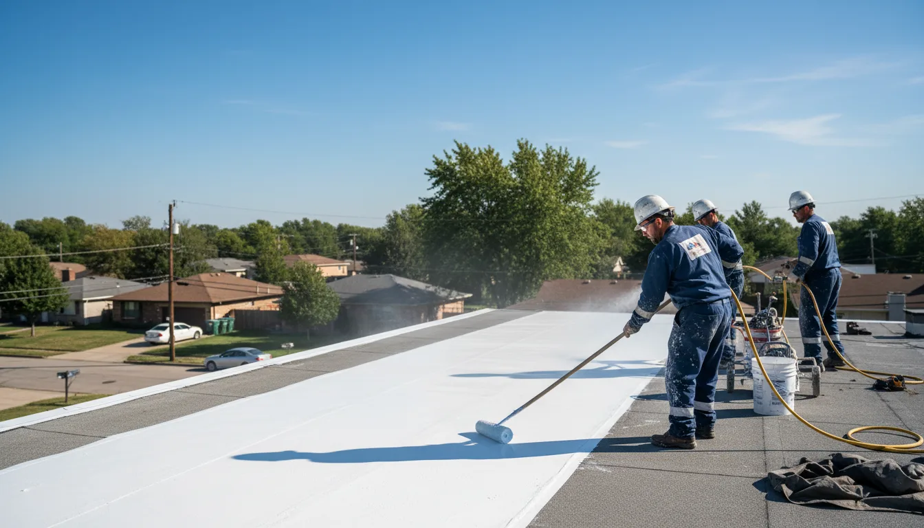 Commercial roof coating in Bunnlevel, NC near me